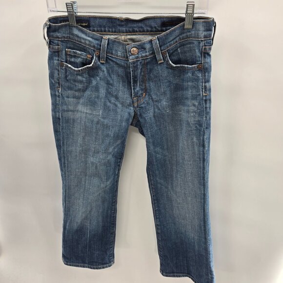 Citizens of Humanity Blue Kelly Stretch #063 Low-Rise Cropped Jeans Size 28 - Picture 1 of 15